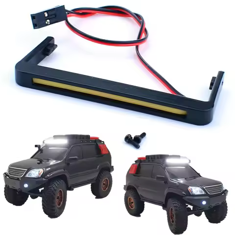 For 1/24 RC Crawler Car SCX24 Lexus GX 470 4X4 Rock Crawler LED 4-6V White Light Roof Spotlight