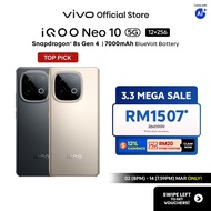 [Online Promo] iQOO Neo 10 5G 24*GB+256GB SDM 8sGen4+Q1, 7000mAh 120W, 1.5k 144Hz, 7K VC Cooling, NF