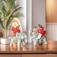 High-End Entrance TV Cabinet Light Luxury Elephant Everything Goes Well Creative Wine Cabinet Home P