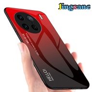 Jingsanc Ốp Lưng Vỏ Điện Thoại Màu Gradient 9H Kính Cường Lực Cho VIVO X90 Pro 5G VIVO X90 5G Viền N