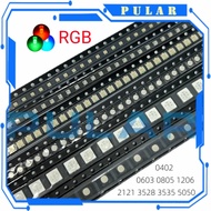 100pcs SMD LED RGB Diode 3528 5050 1206 0402 0603 3535 2121 LED Alto Brilho Multicolor Diodo RGB Bri