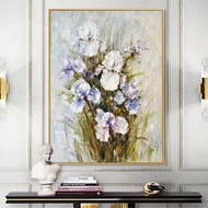 งานศิลปะนามธรรมจิตรกรรมน้ำมันดอกไม้3มิติบนผืนผ้าใบสีน้ำมันเนื้อหนาภาพ Hiasan Dinding Rumah 0717