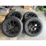 Rays G025 ET35 8.5J 5x114.3 Sport Rim Set Tayar Yokohama AE61 235/55/18 2024 Tayar 80% harrier xu80