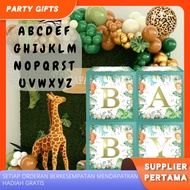 HIJAU Tyrannosaurus Rex Dinosaur Animal Balloon Box DIY Name Balloon Box/ Size 27*27cm Green Dinosau