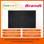 BRANDT BPI384BH 80CM INDUCTION HOB WITH INTEGRATED HOOD + 2 YEARS WARRANTY