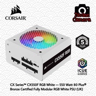 Corsair CX550F RGB White, 550 Watt, 80 PLUS Bronze, Fully Modular RGB White PSU CP-9020225-UK