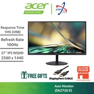 ACER SA272U E / SA272UE 27" WQHD MONITOR (27" IPS WQHD / 1MS / 100HZ / FREESYNC / HD MI + DP)