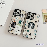 High quality TiFY Coffee Bear Sticker Mirror iPhone Case For 14 Pro Max 14 Plus 13 Pro MAX 12 Pro MAX 11 TPU Side Letters  Shockproof Phone Cover Back INS Style Casing