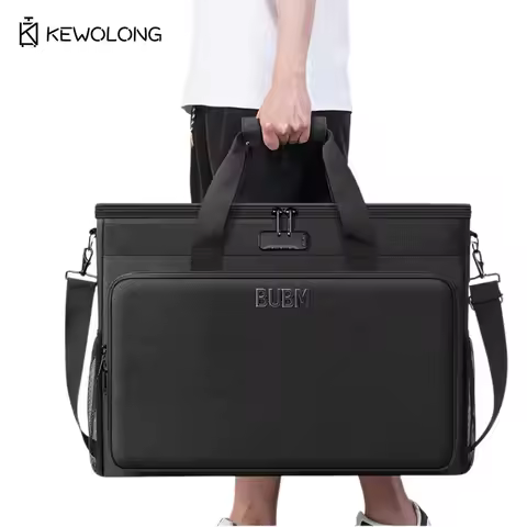 Portable Monitor Carrying Case for 24 27 Inch Screen - Shockproof Padded Bag with Handle, Curved/Fla