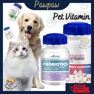 Pawpaw Pet Supplement Vitamin Kucing Probiotic Dog Cat Multivitamin Bulu Cantik Gugur Makanan Tambahan Kesihatan