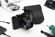 適用機型LEICA Q3 手掌紋皮革相機底座全包覆皮套