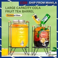 4L/5L/8L/10L juice beverage barrel containers with faucet brackets Juice Drink Glass Jar Wate