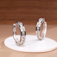 earring hoop earring korean Ru Runxin Square Diamond Zircon Earrings Women Fashion Flash Diamond Cir