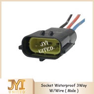 3 PIN Way Waterproof Wire Connector Electrical Plug Socket With Wire ( Male )