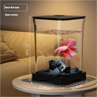 Desktop Fish Tank Acrylic Fish Tank Detachable Transparency Small Tank Multipurpose Amphibian Feedin
