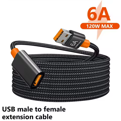 6A USB 3.0 Extension Cable 1.5M for Smart Laptop PC TV Xbox One SSD USB To USB Cable Extender Data C