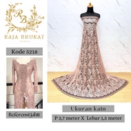 Code 5218 - Cord Lace Brocade Panel Fabric - Grade B - Length 2.7 m Width 1.5 m - Material for weddi