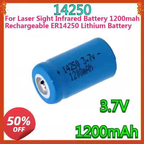 New For Laser Sight Infrared Battery 1200mah Rechargeable ER14250 Lithium Battery 3.7V 14250 Recharg