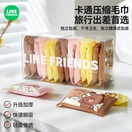 LINE FRIENDS Disposable Compressed Thickened Towel Extra Large Portable Face Towel Travel Size