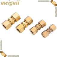 MEIGUII Brass Compression Fitting, Straight Brass Tube Fitting Connector, Connector Multiple Sizes C