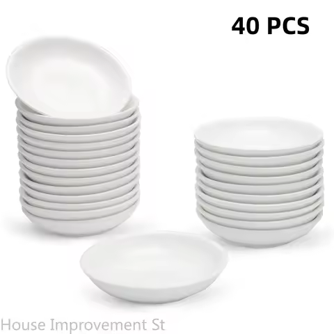 40 Pack Asian Sauce Bowls for Ketchup BBQ Condiments Appetizer Soy Sauce Dishes Set Seasoning Dishes