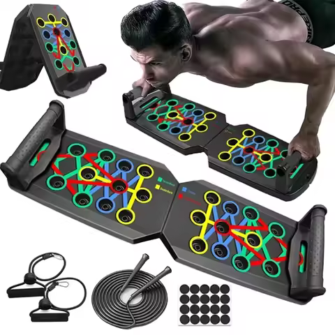 Push-up Board Set Portable Multifunctional Push-up Bar Foldable Fitness Equipment For Chest Abdomen 