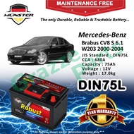 Münster Robust MF CMF DIN75 | DIN75L | 57539 (75AH) Car Battery Bateri Kereta for Mercedes-Benz Brab