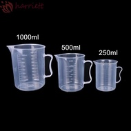 HARRIETT Measuring Cup Kitchen Tool School Supplies 250/500/1000/ml Transparent Durable Plastic Measuring Cylinder