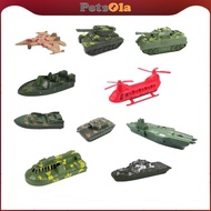 [PETSOLA] 10PCs Model Ship Model Warships Ships Kit Model Toy Kit Helicopter Gift Naval Ship Play Se
