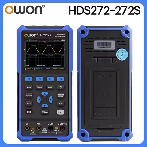 OWON HDS272 HDS272S Digital Oscilloscope Multimeter Waveform Generator ,3 In 1 Handheld Oscilloscope