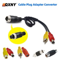 QXNY 4Pin Aviation Head Male/Female to RCA AV/Female DC Multiple