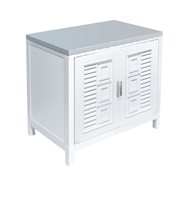 Global House ADVANCED ตู้พร้อมท็อปสเตนเลสหน้าเรียบ 80x50x80 ซม. C1T5080 สีขาว(ประกอบพร้อมจัดส่ง ยกเว