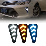 Mastersat TOYOTA CAMRY รุ่นปี 2015-17  ไฟ Led Day light+ไฟเลี้ยว ในกันชนหน้า ตรงรุ่น ผลิตจากวัสดุ ABS อย่างดี กันน้ำ ไฟเดย์ไลท์ ไฟหรี่ + ไฟเลี้ยว ไฟแต่งรถ  ไฟรถแต่ง รับประกัน 6 เดือน