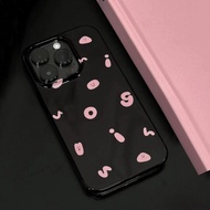 Pink Simple Letters Phone Case For iPhone 16 15 14 13 12 11 Pro Max 16E XR X XS Max 7 8 Plus SE2 Sim