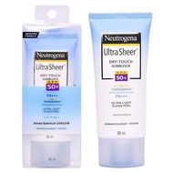 Neutrogena Ultra Sheer Dry-Touch Sunblock SPF 50 PA+++ 88ml. นูโทรจีนา อัลตร้า เชียร์ ดราย ทัช ซันสก