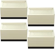 4 Pcs Heavy-Duty Square Furniture Risers, Non-Slip Stackable Bed Legs, Increase Height by 4/7.5/11 c