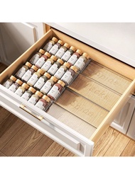 2/4/8pcs Seasoning Drawer Storage Box, 4-Layer Transparent Acrylic Drawer Seasoning Storage Box, Exp