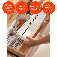 Adjustable Kitchen Drawer Organizer Extendable Cabinet Drawer Organizer White Desk Drawer Divider Drawer Tray