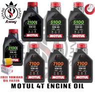 100% GUARANTEE ORIGINAL MOTUL ENGINE OIL MINYAK HITAM 4T 15W50 7000 10W40 10W50 5100 3100 7100 10W40
