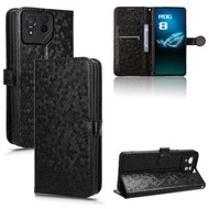 全城熱賣 - 適用於 Asus ROG Phone 8 蜂窩波點紋手機皮套（黑色）