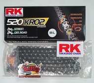 โซ่ 520-120 โอริง สีดำหมุดทอง RK 520KRO2-BL(กล่องดำ)