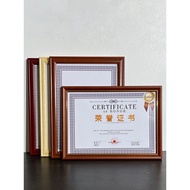 Solid Wood Certificate Frame a4 Honor Certificate Photo Frame Patented Certificate Frame Authorized 