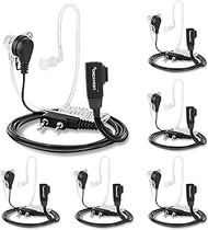 Walkie Talkie Earpiece with Mic for 2 Pin Acoustic Tube Headset for RT22 RT21 RT68 H777, Compatible 