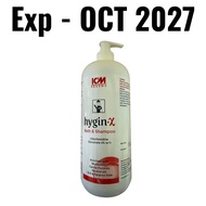 Hygin X Bath & Shampoo 1L | Chlorhexidine 4% Skin Cleanser Wash Hygin-X