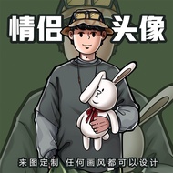 Hand-Painted Avatar Cartoon Character Design Painting Avatar Couple Avatar Anime Avatar About Draft 