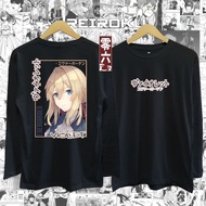 Violet Evergreen Anime T-shirt long-sleeved distro t-shirt 30s combed cotton short-sleeved baju t sh