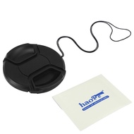 72mm Center Pinch Snap On Front Lens Cap Cover with Cap Keeper for Canon Nikon Sony Fujifilm Sigma T