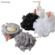 [TSST] 1 Piece Of Soft Loofah Sponge Bath For Soap 2-in-1 Soap Dispenser And Body Scrub Bathroom Exf