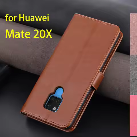 Case for Huawei Mate 20X Mate20X 5G 7.2" PU Leather Cover Card Holder Bags Wallet Protective Phone C
