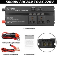 Intelligent Digital Display Modified Sine Wave Inverter Black DC 12V/24V To AC 110V/220V Voltage Tra